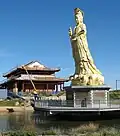 A statue of Mazu at the Heavenly Queen Temple in Footscray, Victoria.
