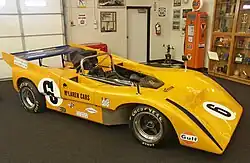 Orange McLaren M8D Can-Am car