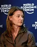 Philanthropist Melinda French Gates (A.B. 1986, M.B.A. 1987)[394]