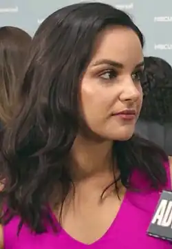 Melissa Fumero interviewed by Adweek at the 2018 NBC Upfronts