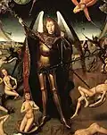 Weighing souls on Judgement Day by Hans Memling, 15th century