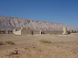 Jebel Hafeet, as viewed from Mezyad Fort near the southern border with Al Buraimi Governorate in Oman[18][23]