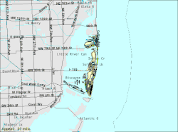U.S. Census Bureau map showing Miami Beach's city limits