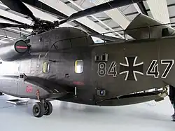 Iron Cross insignia on a German Air Force CH-53G in 2015