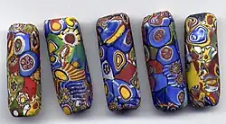 multi-colored glass beads