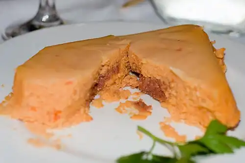 Moin moin is a Yoruba steamed bean pudding.[182]