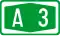 Croatian A3 motorway shield