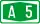 Croatian A5 motorway shield
