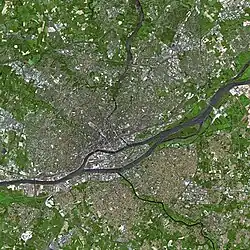 Satellite image of Nantes