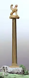 The Sphinx of Naxos, on its 12.5-meter Ionic column, Delphi, 560 BC (reconstitution)
