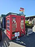 New Zealand Twin Red Phone Box at Musgroves in Christchurch
