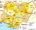 Political map of Nigeria