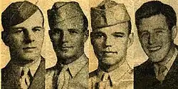 A collage photo of the four Niland brothers