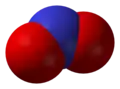 Spacefill model of nitrogen dioxide