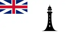 White ensign of NLB Commissioners (Note , pre-1801 Union flag)