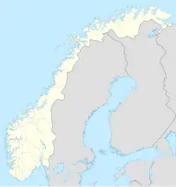 A map of Norway with Oslo marked in the south east of the country.
