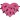 a pink heart symbol with marks representing short hair.