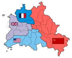 The four sectors and exclaves of Berlin