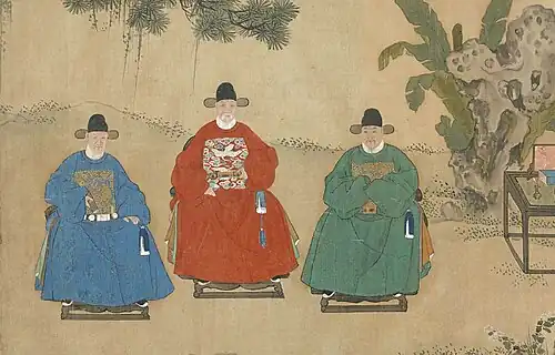 Ming dynasty's mandarins in Hanfu.