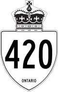 Highway 420 marker