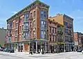 Series of Italianate tenements in Over-The-Rhine, Cincinnati, Ohio.