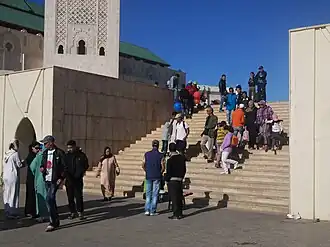 Entrance to the open area