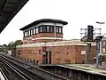 Art Deco signal box at Woking, England