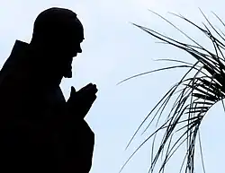 Sculpture of Padre Pio, Taormina, Sicily, Italy