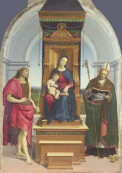 The Ansidei Madonna (c. 1505), beginning to move on from Perugino