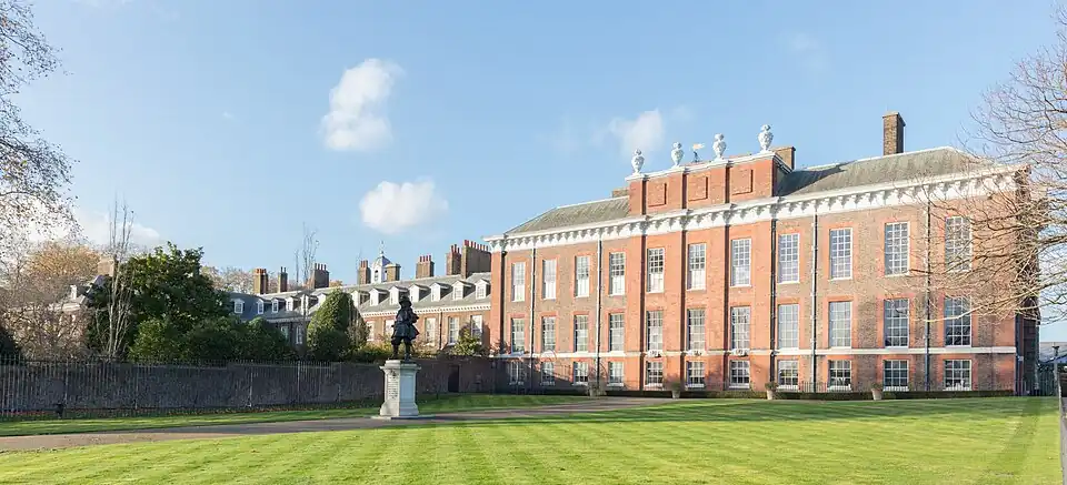 South front of the Palace, originally designed by Sir Christopher Wren and completed in 1718.