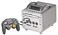 Panasonic Q, a DVD player hybrid version of the GameCube. Released by Panasonic in 2001.