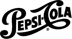 The stylized Pepsi-Cola wordmark used from 1951 to 1971. Reused for some special products since 2014. Also used for the Pepsi-Cola sign in Queens, NY.