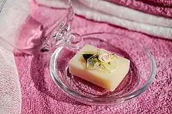Soap on a dish