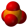 Space-filling model of phosphate