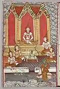 Statue of Phra Malai from the Phra Malai Manuscript of Thailand, c. 1860-1880.