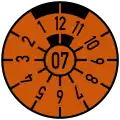 Safety test sticker