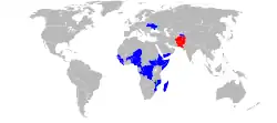 World map of polio cases in 2021