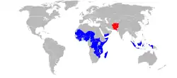 World map of polio cases in 2023