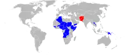 World map of polio cases in 2025