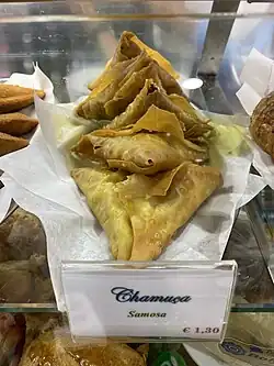 Portuguese chamuças in Ponta Delgada, Azores