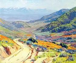 Poppies, Antelope Valley, a California Impressionist painting by Benjamin Chambers Brown
