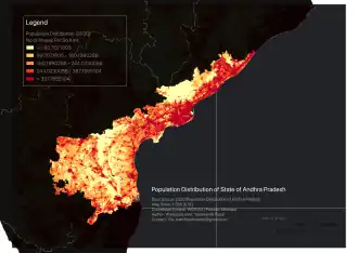 Population Distribution of State of Andhra Pradesh