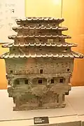 A pottery tower from the Han dynasty (202 BC – AD 220)