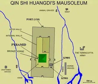 Plan of the Qin Shi Huang Mausoleum (expand)[99]