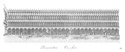 Elevation of the Procuratie Vecchie (c. 1520), print from Quadri-Moretti (1831)