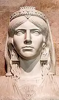 Modern bust of Teuta from the Skanderbeg Museum in Krujë.