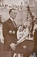 Quezon delivering his Inaugural Address at the Legislative Building on November 15, 1935, in Manila