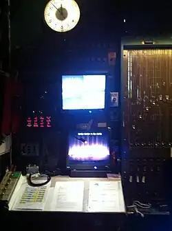 The stage manager's desk