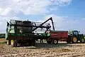 Industrial hemp seed harvesting machine in France