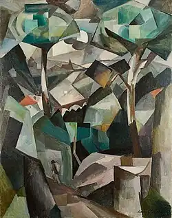 Albert Gleizes's Le Chemin, Paysage à Meudon (1911) was stolen by Nazi occupiers from the home of collector Alphonse Kann during World War II and returned to its rightful owners in 1997.